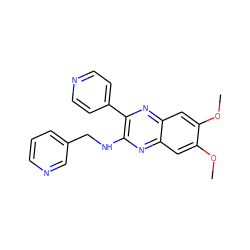 COc1cc2nc(NCc3cccnc3)c(-c3ccncc3)nc2cc1OC ZINC000115765017