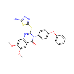 COc1cc2nc(Sc3nnc(N)s3)n(-c3ccc(Oc4ccccc4)cc3)c(=O)c2cc1OC ZINC000299829576