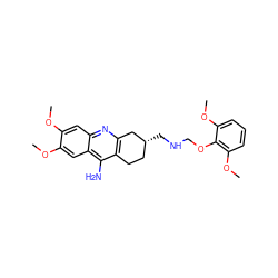 COc1cc2nc3c(c(N)c2cc1OC)CC[C@@H](CNCOc1c(OC)cccc1OC)C3 ZINC000103218944