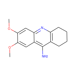 COc1cc2nc3c(c(N)c2cc1OC)CCCC3 ZINC000013808493