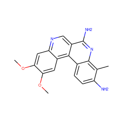 COc1cc2ncc3c(N)nc4c(C)c(N)ccc4c3c2cc1OC ZINC000014969811