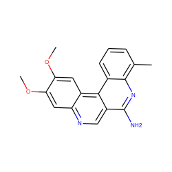 COc1cc2ncc3c(N)nc4c(C)cccc4c3c2cc1OC ZINC000014969822