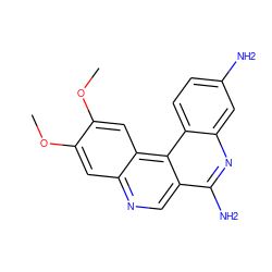 COc1cc2ncc3c(N)nc4cc(N)ccc4c3c2cc1OC ZINC000014969819