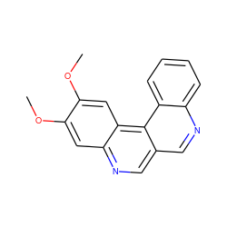 COc1cc2ncc3cnc4ccccc4c3c2cc1OC ZINC000014969815