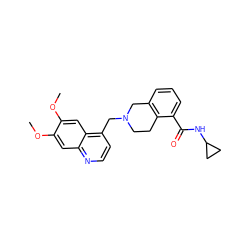 COc1cc2nccc(CN3CCc4c(cccc4C(=O)NC4CC4)C3)c2cc1OC ZINC000040955552