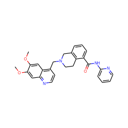 COc1cc2nccc(CN3CCc4c(cccc4C(=O)Nc4ccccn4)C3)c2cc1OC ZINC000040956199