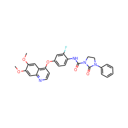 COc1cc2nccc(Oc3ccc(NC(=O)N4CCN(c5ccccc5)C4=O)c(F)c3)c2cc1OC ZINC000045288733