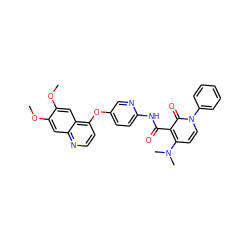 COc1cc2nccc(Oc3ccc(NC(=O)c4c(N(C)C)ccn(-c5ccccc5)c4=O)nc3)c2cc1OC ZINC000049694592