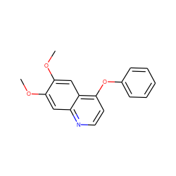 COc1cc2nccc(Oc3ccccc3)c2cc1OC ZINC000013859443