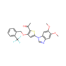 COc1cc2ncn(-c3cc(OCc4ccccc4C(F)(F)F)c(C(C)=O)s3)c2cc1OC ZINC000040394516