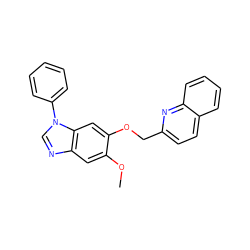 COc1cc2ncn(-c3ccccc3)c2cc1OCc1ccc2ccccc2n1 ZINC000103247867