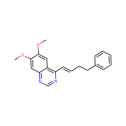 COc1cc2ncnc(/C=C/CCc3ccccc3)c2cc1OC ZINC000028951224