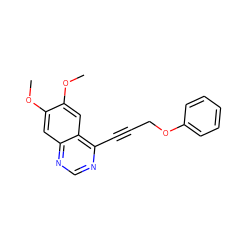 COc1cc2ncnc(C#CCOc3ccccc3)c2cc1OC ZINC000028951193