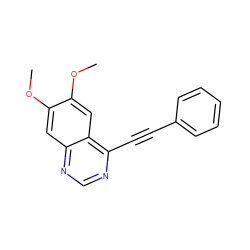 COc1cc2ncnc(C#Cc3ccccc3)c2cc1OC ZINC000028951189