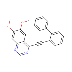 COc1cc2ncnc(C#Cc3ccccc3-c3ccccc3)c2cc1OC ZINC000028951226