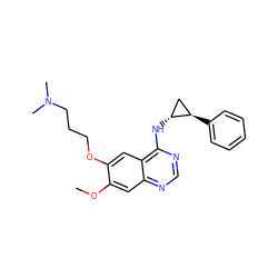 COc1cc2ncnc(N[C@@H]3C[C@H]3c3ccccc3)c2cc1OCCCN(C)C ZINC000001546088