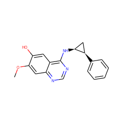 COc1cc2ncnc(N[C@H]3C[C@H]3c3ccccc3)c2cc1O ZINC000003815339