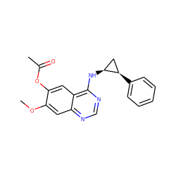 COc1cc2ncnc(N[C@H]3C[C@H]3c3ccccc3)c2cc1OC(C)=O ZINC000003815267