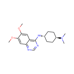 COc1cc2ncnc(N[C@H]3CC[C@H](N(C)C)CC3)c2cc1OC ZINC001772597401