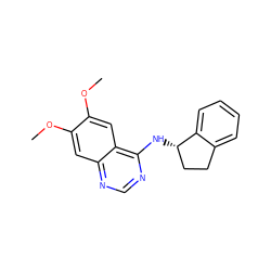 COc1cc2ncnc(N[C@H]3CCc4ccccc43)c2cc1OC ZINC000003815409