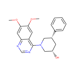 COc1cc2ncnc(N3C[C@@H](O)C[C@@H](c4ccccc4)C3)c2cc1OC ZINC000034635063