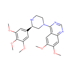 COc1cc2ncnc(N3CCN[C@H](c4cc(OC)c(OC)c(OC)c4)C3)c2cc1OC ZINC000096168412