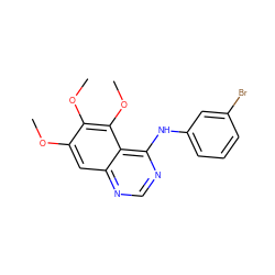 COc1cc2ncnc(Nc3cccc(Br)c3)c2c(OC)c1OC ZINC000003815066