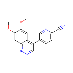 COc1cc2nncc(-c3ccc(C#N)nc3)c2cc1OC ZINC000073295689