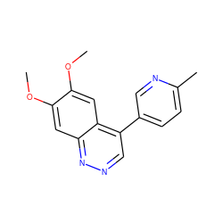 COc1cc2nncc(-c3ccc(C)nc3)c2cc1OC ZINC000073298007