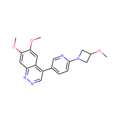 COc1cc2nncc(-c3ccc(N4CC(OC)C4)nc3)c2cc1OC ZINC000073310280