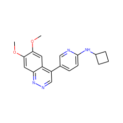 COc1cc2nncc(-c3ccc(NC4CCC4)nc3)c2cc1OC ZINC000073310246