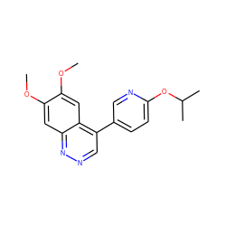 COc1cc2nncc(-c3ccc(OC(C)C)nc3)c2cc1OC ZINC000073312545