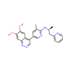 COc1cc2nncc(-c3cnc(N[C@@H](C)Cc4ccccn4)c(C)c3)c2cc1OC ZINC000084690536