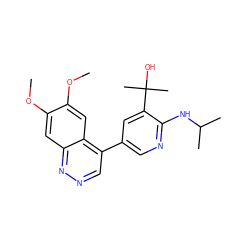 COc1cc2nncc(-c3cnc(NC(C)C)c(C(C)(C)O)c3)c2cc1OC ZINC000073296788