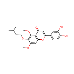 COc1cc2oc(-c3ccc(O)c(O)c3)cc(=O)c2c(OC)c1OCCC(C)C ZINC000026296380