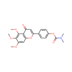 COc1cc2oc(-c3ccc(OC(=O)N(C)C)cc3)cc(=O)c2c(OC)c1OC ZINC000205733672