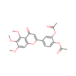 COc1cc2oc(-c3ccc(OC(C)=O)c(OC(C)=O)c3)cc(=O)c2c(OC)c1OC ZINC000026376232