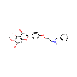 COc1cc2oc(-c3ccc(OCCCN(C)Cc4ccccc4)cc3)cc(=O)c2c(OC)c1OC ZINC000473113020