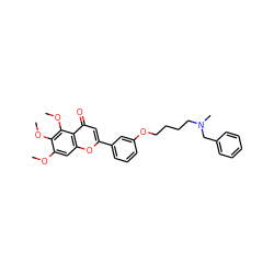 COc1cc2oc(-c3cccc(OCCCCN(C)Cc4ccccc4)c3)cc(=O)c2c(OC)c1OC ZINC000473117307