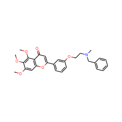 COc1cc2oc(-c3cccc(OCCN(C)Cc4ccccc4)c3)cc(=O)c2c(OC)c1OC ZINC000473117087