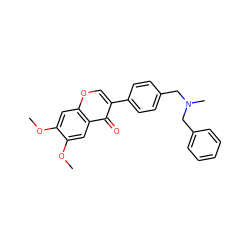 COc1cc2occ(-c3ccc(CN(C)Cc4ccccc4)cc3)c(=O)c2cc1OC ZINC000028710703