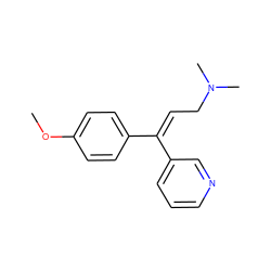 COc1ccc(/C(=C/CN(C)C)c2cccnc2)cc1 ZINC000029315815