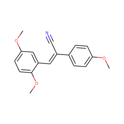 COc1ccc(/C(C#N)=C/c2cc(OC)ccc2OC)cc1 ZINC000013560697