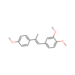 COc1ccc(/C(C)=C/c2ccc(OC)c(OC)c2)cc1 ZINC000096284016