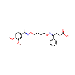 COc1ccc(/C(C)=N/OCCCCO/N=C(/CCC(=O)O)c2ccccc2)cc1OC ZINC000045339289