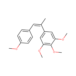 COc1ccc(/C=C(/C)c2cc(OC)c(OC)c(OC)c2)cc1 ZINC000013607868