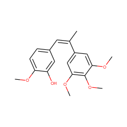 COc1ccc(/C=C(/C)c2cc(OC)c(OC)c(OC)c2)cc1O ZINC000013607871