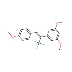 COc1ccc(/C=C(/c2cc(OC)cc(OC)c2)C(F)(F)F)cc1 ZINC000040897695