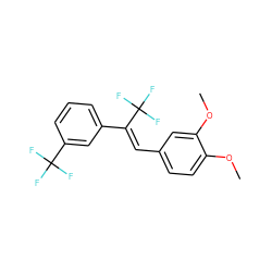 COc1ccc(/C=C(/c2cccc(C(F)(F)F)c2)C(F)(F)F)cc1OC ZINC000040949495