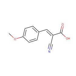 COc1ccc(/C=C(\C#N)C(=O)O)cc1 ZINC000000156538